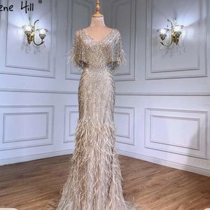 Heavily beaded champagne dress